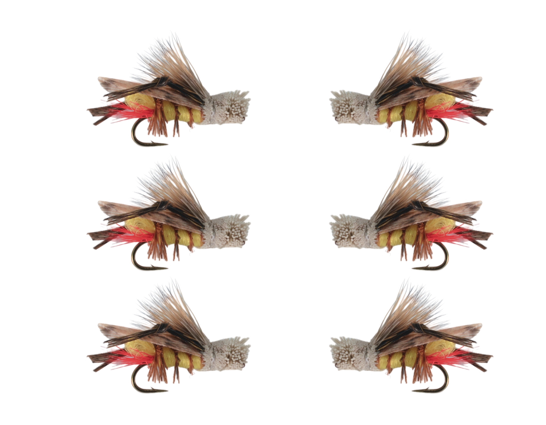 Daves Hopper Natural 6 Pack Fly Fishing Flies For Less DiscountFlies